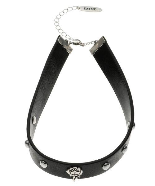 EATME（イートミー）の「クロスローズフェイクレザーチョーカー（チョーカー・レディース・ブラック・FREE）」の8枚目の写真