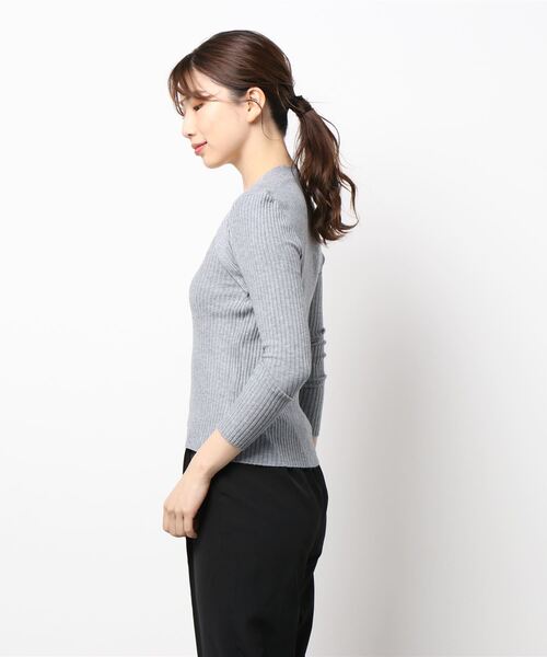 Lace Ladies(レースレディース)の「スクエアリブ 長袖ニット(ニット/セーター・レディース・ホワイト/ブラック/ブラウン/グレー/アイボリー・FREE)」の18枚目の写真