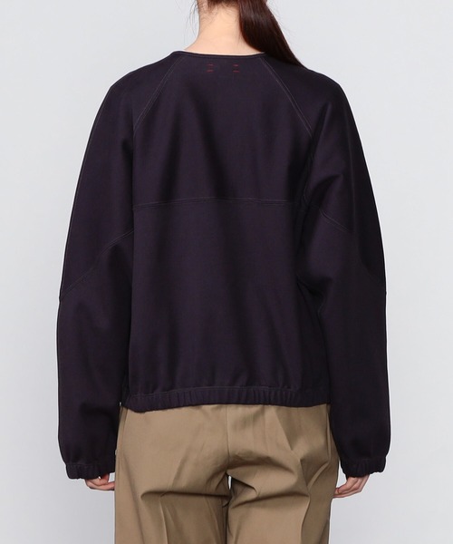 UNFIL（アンフィル）の「unfil | 〈別注〉スムースジャージー クロップドカーディガン WOMEN（カーディガン/ボレロ・レディース・ネイビー/アイボリー・1）」の7枚目の写真