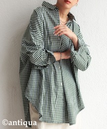 ワイドギンガムチェックシャツ