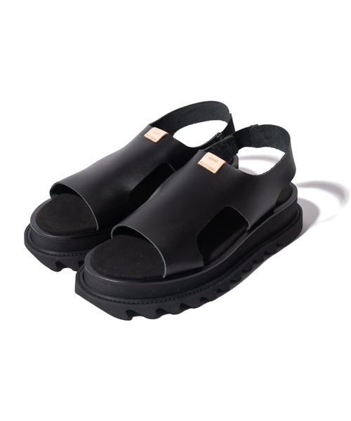 glamb Shark Sole Leather Sandals