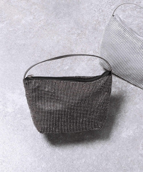 JEANASIS（ジーナシス）の「シャイニーミニバッグ/274104（ハンドバッグ・レディース・ブラック/シルバー・FREE）」の2枚目の写真