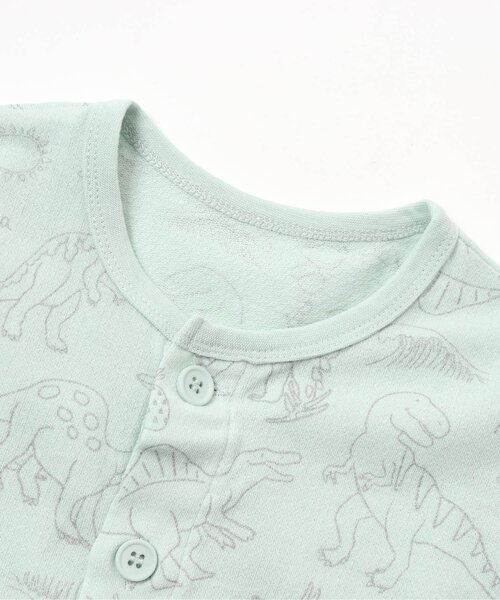 Ampersand（アンパサンド）の「トロピカルダイナソー柄前開きパジャマ（ルームウェア/パジャマ・キッズ・サックスブルー/ブラック・130/120/100/110/80/140/90）」の8枚目の写真