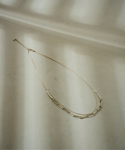 prose verse(プロズヴェール)の「パールチェーンネックレス(ネックレス・レディース・ゴールド・フリ-)」の2枚目の写真