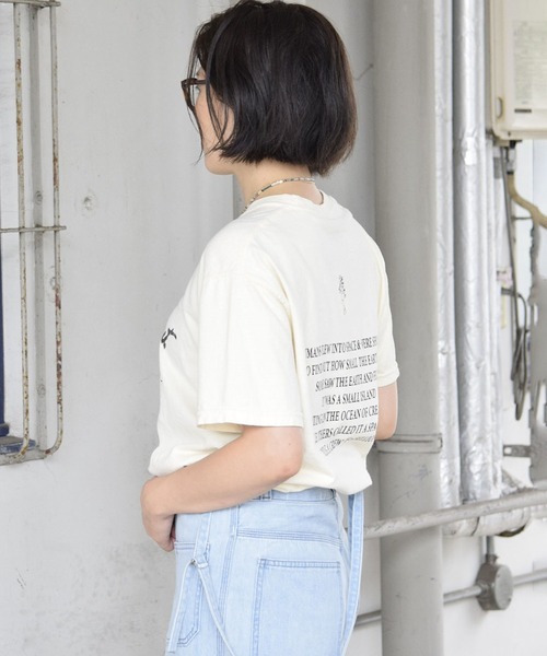 NASA（ナサ）の「【NASA】プリントTシャツ / Apollo11 Rock Tee2（Tシャツ/カットソー・レディース・チャコールグレー/アイボリー・FREE）」の4枚目の写真
