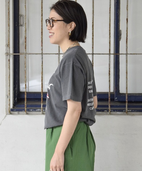 NASA（ナサ）の「【NASA】プリントTシャツ / Apollo11 Rock Tee2（Tシャツ/カットソー・レディース・チャコールグレー/アイボリー・FREE）」の8枚目の写真