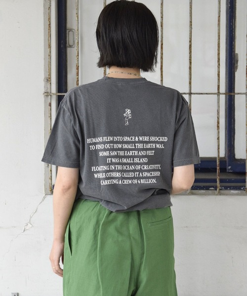 NASA（ナサ）の「【NASA】プリントTシャツ / Apollo11 Rock Tee2（Tシャツ/カットソー・レディース・チャコールグレー/アイボリー・FREE）」の9枚目の写真