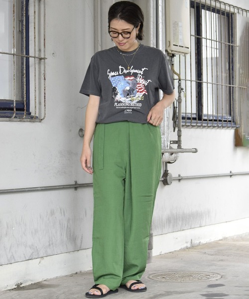 NASA（ナサ）の「【NASA】プリントTシャツ / Apollo11 Rock Tee2（Tシャツ/カットソー・レディース・チャコールグレー/アイボリー・FREE）」の10枚目の写真