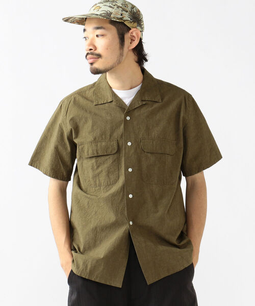 BEAMS PLUS ビームスプラス　リネン　オープンカラーシャツ 半袖 BEAMS MEN｜BEAMS PLUS | パナマ織 リネン 半袖 オープンカラー
