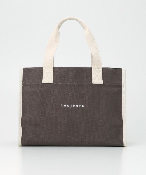 Honeys（ハニーズ）の「パイピングスクエアＢａｇ（トートバッグ・レディース・ホワイト×ブラック/ブラック/ホワイト系その他/チャコール・FREE）」の4枚目の写真