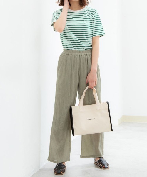 Honeys（ハニーズ）の「パイピングスクエアＢａｇ（トートバッグ・レディース・ホワイト×ブラック/ブラック/ホワイト系その他/チャコール・FREE）」の11枚目の写真