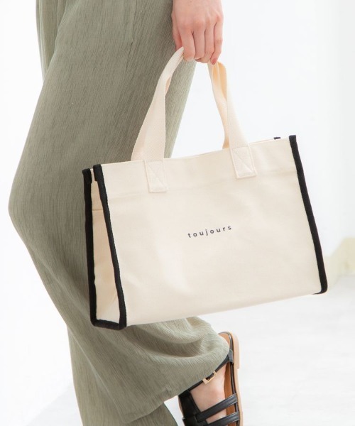 Honeys（ハニーズ）の「パイピングスクエアＢａｇ（トートバッグ・レディース・ホワイト×ブラック/ブラック/ホワイト系その他/チャコール・FREE）」の22枚目の写真