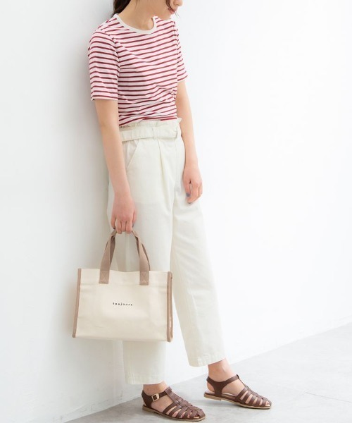 Honeys（ハニーズ）の「パイピングスクエアＢａｇ（トートバッグ・レディース・ホワイト×ブラック/ブラック/ホワイト系その他/チャコール・FREE）」の17枚目の写真