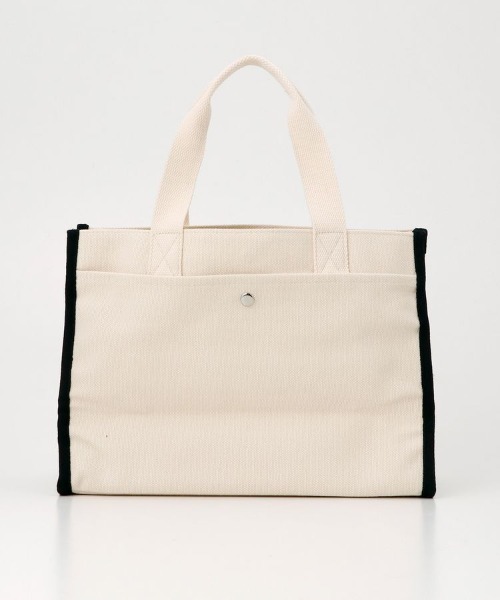 Honeys（ハニーズ）の「パイピングスクエアＢａｇ（トートバッグ・レディース・ホワイト×ブラック/ブラック/ホワイト系その他/チャコール・FREE）」の8枚目の写真