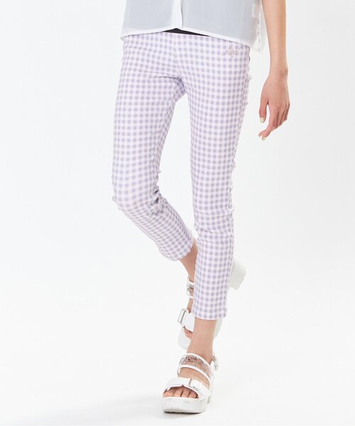 algy(アルジー)の「ALGYギンガムレギニー(その他パンツ・キッズ・ミント/ラベンダー・MEDIUM/SMALL/X-SMALL/XX-SMALL/XXX-SMALL)」の2枚目の写真