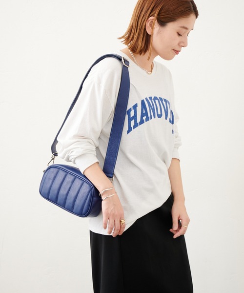 AULENTTI（オウレンティ）の「【AULENTTI/オウレンティ】キルトレザーショルダーバッグ（ショルダーバッグ・レディース・ネイビー/グリーン・FREE）」の10枚目の写真