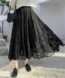 レースフレアスカート