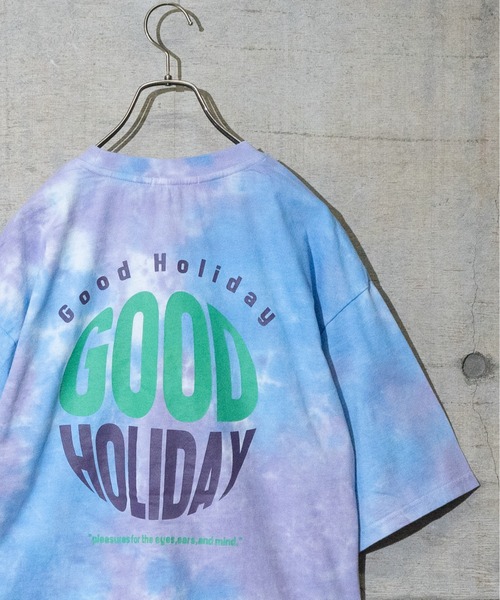 JOHN'S CLOSET（ジョンズクローゼット）の「【13】タイダイ染めプリント半袖Tシャツ（Tシャツ/カットソー・メンズ・グリーン系その他/パープル系その他/グリーン系その他2・LARGE/MEDIUM）」の3枚目の写真