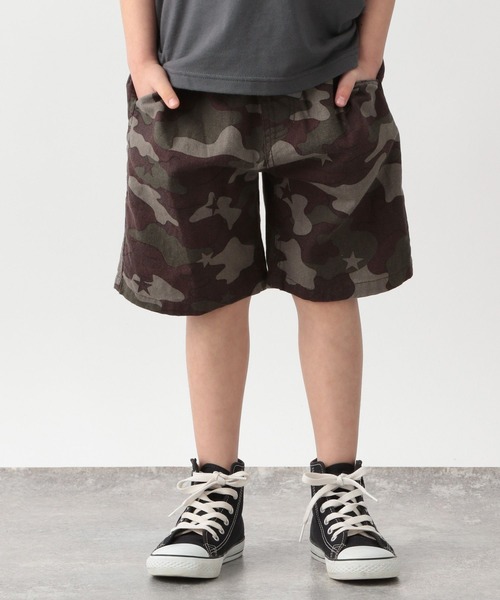 GLOBAL WORK（グローバルワーク）の「キッズ/ソフトタッチ綿麻柄ショーツ/262786（その他パンツ・キッズ・チャコールグレー/カーキ/ブラック/ホワイト・100cm/160cm/140cm/110cm/130cm/120cm/150cm）」の4枚目の写真