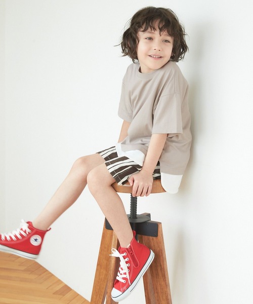 GLOBAL WORK（グローバルワーク）の「キッズ/ソフトタッチ綿麻柄ショーツ/262786（その他パンツ・キッズ・チャコールグレー/カーキ/ブラック/ホワイト・100cm/160cm/140cm/110cm/130cm/120cm/150cm）」の7枚目の写真