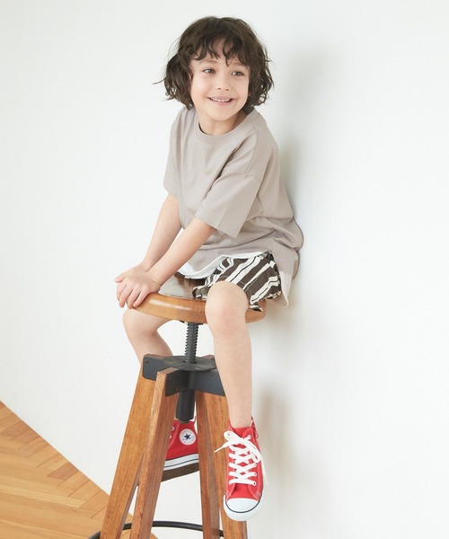 GLOBAL WORK（グローバルワーク）の「キッズ/ソフトタッチ綿麻柄ショーツ/262786（その他パンツ・キッズ・チャコールグレー/カーキ/ブラック/ホワイト・100cm/160cm/140cm/110cm/130cm/120cm/150cm）」の8枚目の写真