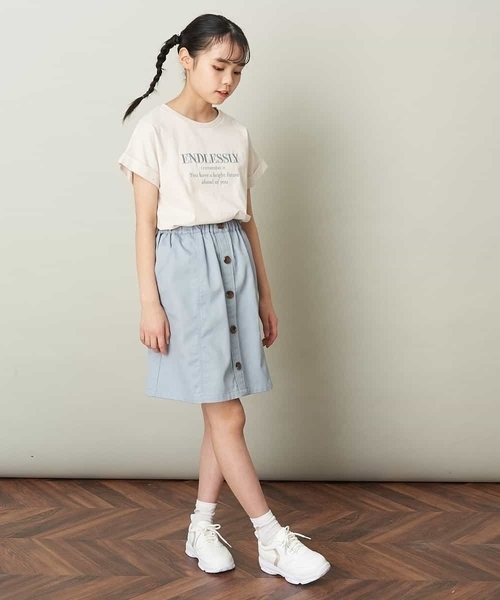 a.v.v（アーヴェヴェ）の「[100-130]アソートロゴTシャツ（Tシャツ/カットソー・キッズ・ライトパープル/ベージュ/ブラック/アイボリー・110/130/120/100）」の20枚目の写真