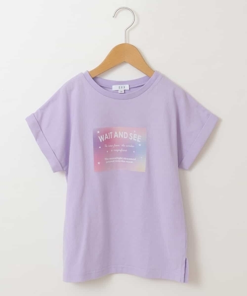 a.v.v（アーヴェヴェ）の「[100-130]アソートロゴTシャツ（Tシャツ/カットソー・キッズ・ライトパープル/ベージュ/ブラック/アイボリー・110/130/120/100）」の18枚目の写真