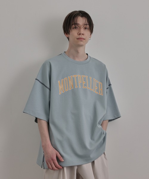 JUNRED(ジュンレッド)の「リバースステッチルーズTEE(Tシャツ/カットソー・メンズ・チャコールグレー/ホワイト/サックスブルー・M/S/L)」の3枚目の写真
