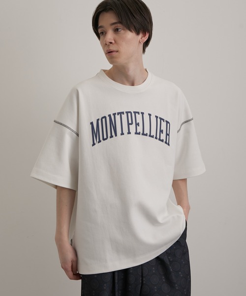 JUNRED(ジュンレッド)の「リバースステッチルーズTEE(Tシャツ/カットソー・メンズ・チャコールグレー/ホワイト/サックスブルー・M/S/L)」の4枚目の写真