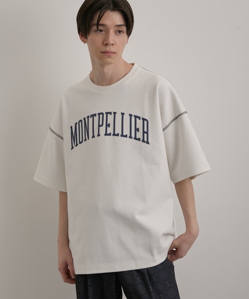 JUNRED(ジュンレッド)の「リバースステッチルーズTEE(Tシャツ/カットソー・メンズ・チャコールグレー/ホワイト/サックスブルー・M/S/L)」の5枚目の写真