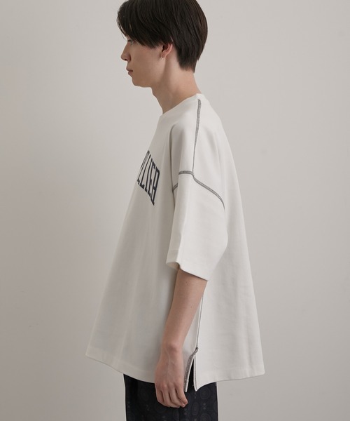 JUNRED(ジュンレッド)の「リバースステッチルーズTEE(Tシャツ/カットソー・メンズ・チャコールグレー/ホワイト/サックスブルー・M/S/L)」の9枚目の写真
