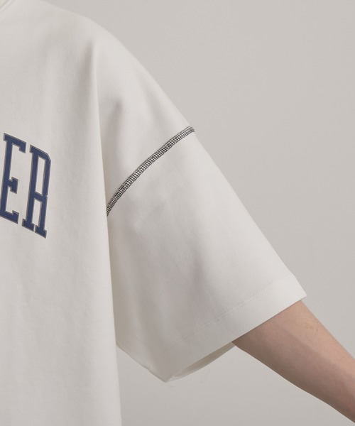 JUNRED(ジュンレッド)の「リバースステッチルーズTEE(Tシャツ/カットソー・メンズ・チャコールグレー/ホワイト/サックスブルー・M/S/L)」の13枚目の写真