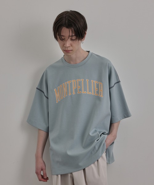 JUNRED(ジュンレッド)の「リバースステッチルーズTEE(Tシャツ/カットソー・メンズ・チャコールグレー/ホワイト/サックスブルー・M/S/L)」の22枚目の写真