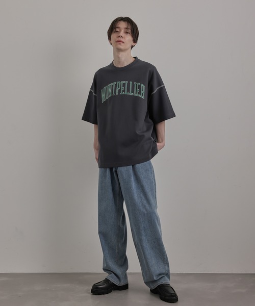 JUNRED(ジュンレッド)の「リバースステッチルーズTEE(Tシャツ/カットソー・メンズ・チャコールグレー/ホワイト/サックスブルー・M/S/L)」の21枚目の写真