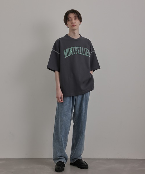 JUNRED(ジュンレッド)の「リバースステッチルーズTEE(Tシャツ/カットソー・メンズ・チャコールグレー/ホワイト/サックスブルー・M/S/L)」の20枚目の写真