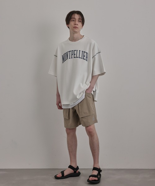 JUNRED(ジュンレッド)の「リバースステッチルーズTEE(Tシャツ/カットソー・メンズ・チャコールグレー/ホワイト/サックスブルー・M/S/L)」の18枚目の写真