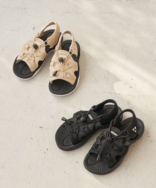 GERRY（ジェリー）の「【KIDS】【GERRY/ジェリー別注】アジャストスピンドルスニーカーサンダル（サンダル・キッズ・ベージュ/ブラック・19/20/21）」の11枚目の写真