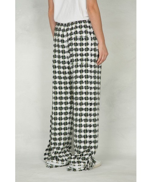GOLDEN GOOSE（ゴールデングース）の「GOLDEN GOOSE Wide trousers in summer tweed（スラックス・レディース・ホワイト系その他・MEDIUM/X-SMALL/XX-SMALL）」の2枚目の写真