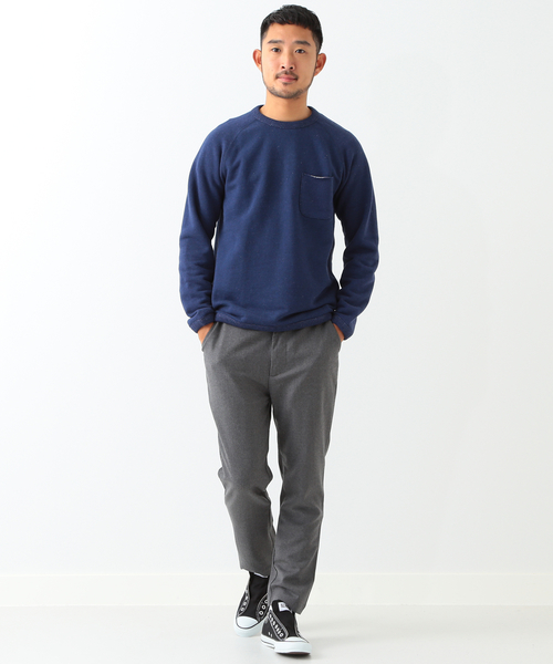 BEAMS(ビームス)の「◆BEAMS / カラーネップ 裏毛スウェットシャツ(スウェット・メンズ・ライトグレー/ネイビー/ナチュラル/チャコールグレー/ベージュ・SMALL/LARGE/MEDIUM/X-LARGE)」の16枚目の写真
