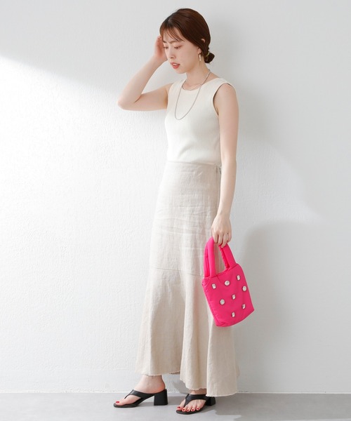 SHENERY(シーナリー)の「2WAYリブノースリーブニット(ニット/セーター・レディース・ピンク/グリーン/アイボリー/ネイビー・FREE)」の12枚目の写真