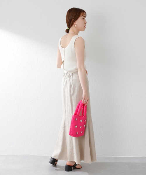 SHENERY(シーナリー)の「2WAYリブノースリーブニット(ニット/セーター・レディース・ピンク/グリーン/アイボリー/ネイビー・FREE)」の13枚目の写真