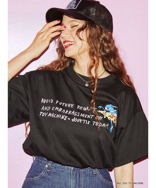 jouetie（ジュエティ）の「TOYMACHINEコラボTシャツ【コラボ】（Tシャツ/カットソー・レディース・ブラック/オフホワイト/ブルー・MEDIUM）」の3枚目の写真