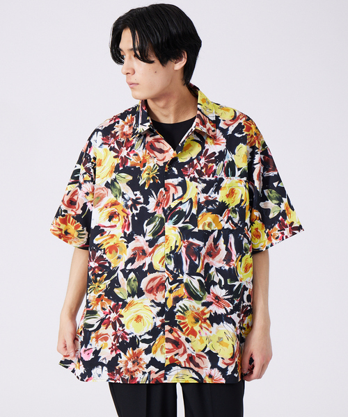 総柄プリント ビッグシルエット とろみシャツ（シャツ/ブラウス）｜ABAHOUSE（アバハウス）