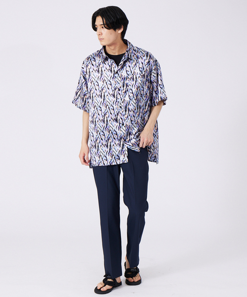 ABAHOUSE(アバハウス)の「総柄プリント ビッグシルエット とろみシャツ(シャツ/ブラウス・メンズ・その他1/その他2/その他3/その他5・46/48)」の6枚目の写真