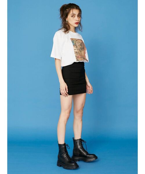 EVRIS（エヴリス）の「フロントグラフィックBIG Tシャツ（Tシャツ/カットソー・レディース・ホワイト/ブラック・FREE）」の12枚目の写真