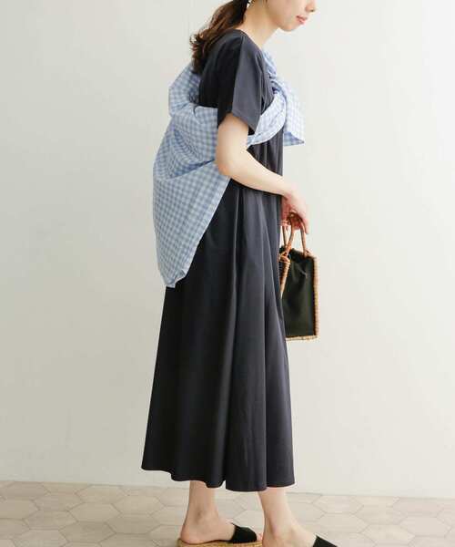 URBAN RESEARCH DOORS（アーバンリサーチドアーズ）の「Aラインカットワンピース（ワンピース・レディース・ネイビー/オレンジ/グリーン/ロイヤルブルー・MEDIUM）」の19枚目の写真