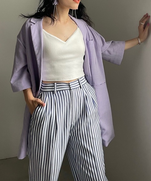 Ameri（アメリ）の「PEEPHOLE UTILITY BUSTIER（キャミソール・レディース・ホワイト/ブラック/コーラル・SMALL/MEDIUM）」の7枚目の写真