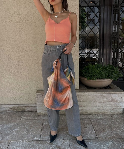 Ameri（アメリ）の「PEEPHOLE UTILITY BUSTIER（キャミソール・レディース・ホワイト/ブラック/コーラル・SMALL/MEDIUM）」の19枚目の写真