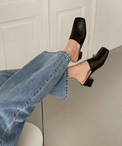 SAPPUN（サプン）の「【LADIES】SAPPUN／スクエアミュール　2345771（サンダル・レディース・ブラック/ブルー/アイボリー/キャメル・MEDIUM/X-LARGE/X-SMALL）」の2枚目の写真