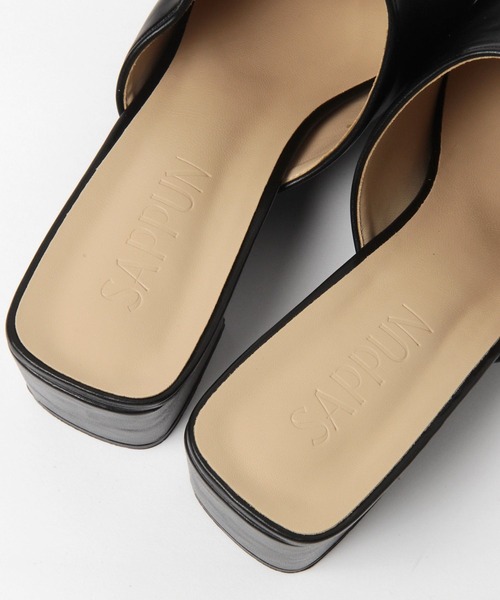 SAPPUN（サプン）の「【LADIES】SAPPUN／スクエアミュール　2345771（サンダル・レディース・ブラック/ブルー/アイボリー/キャメル・MEDIUM/X-LARGE/X-SMALL）」の19枚目の写真